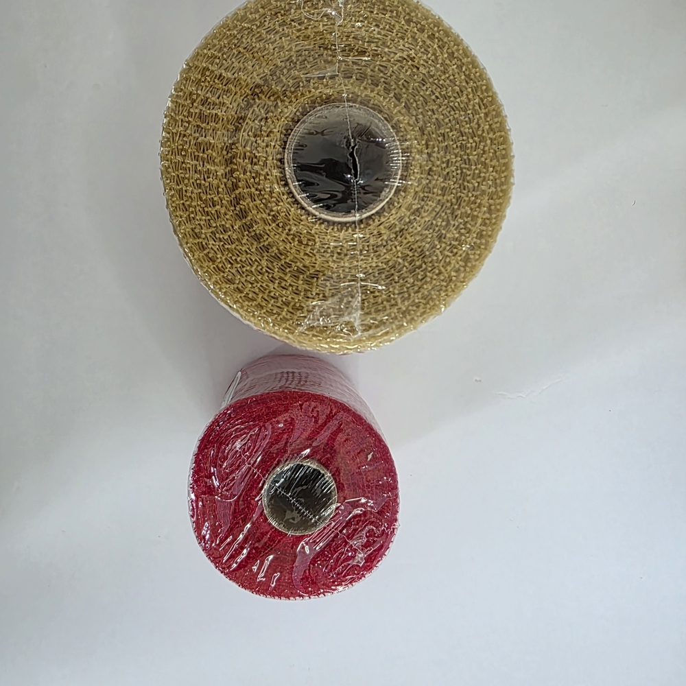 Polypro Mesh Ribbon Set - Red and Tan - Picture 7 of 15